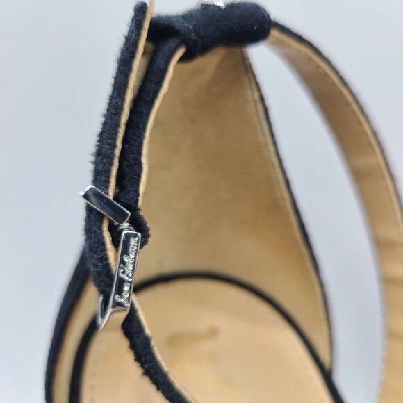 Sam Edelman Women's Yaro Ankle Strap Heel Black Leather US 10 W - Picture 6 of 10